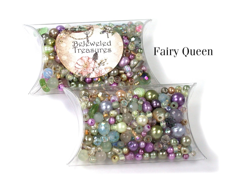 Glaspärlmixer Grupp 1 av 4: Säsongsblandningar. En behållare med glaspärlmix. Fairy Queen