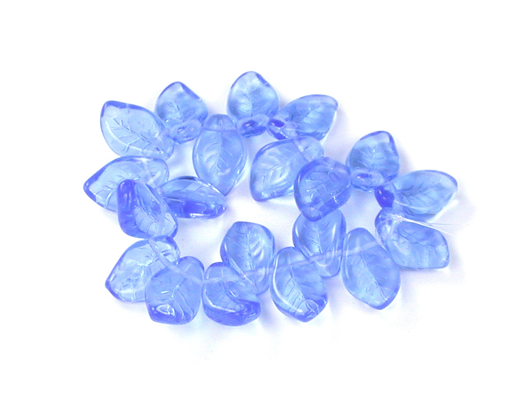 Flat Leaf Bead With Top Hole Czech Glass Leaf Beads Curved Leaf Bead 14mm X  9mm Various Matte Colors Qty 25 or 100 