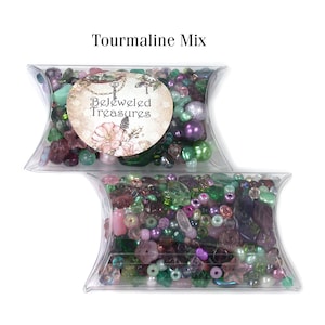 Glaspärlmixer Grupp 1 av 4: Säsongsblandningar. En behållare med glaspärlmix. Tourmaline Mix
