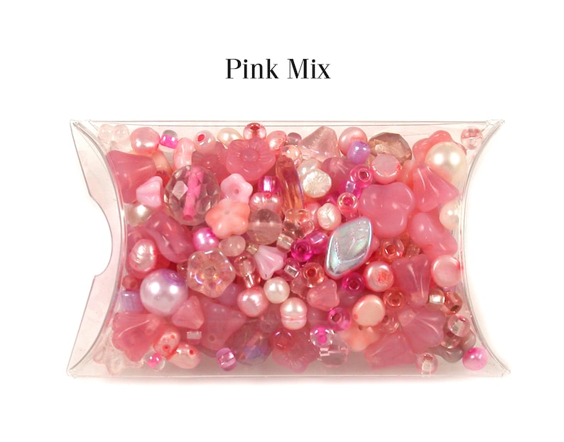 Glaspärlmixer Grupp 1 av 4: Säsongsblandningar. En behållare med glaspärlmix. Pink Mix