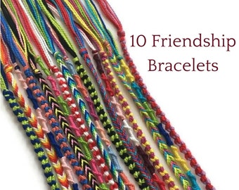 5 String Bracelets Colourful Friendship Bracelets Friendship | Etsy