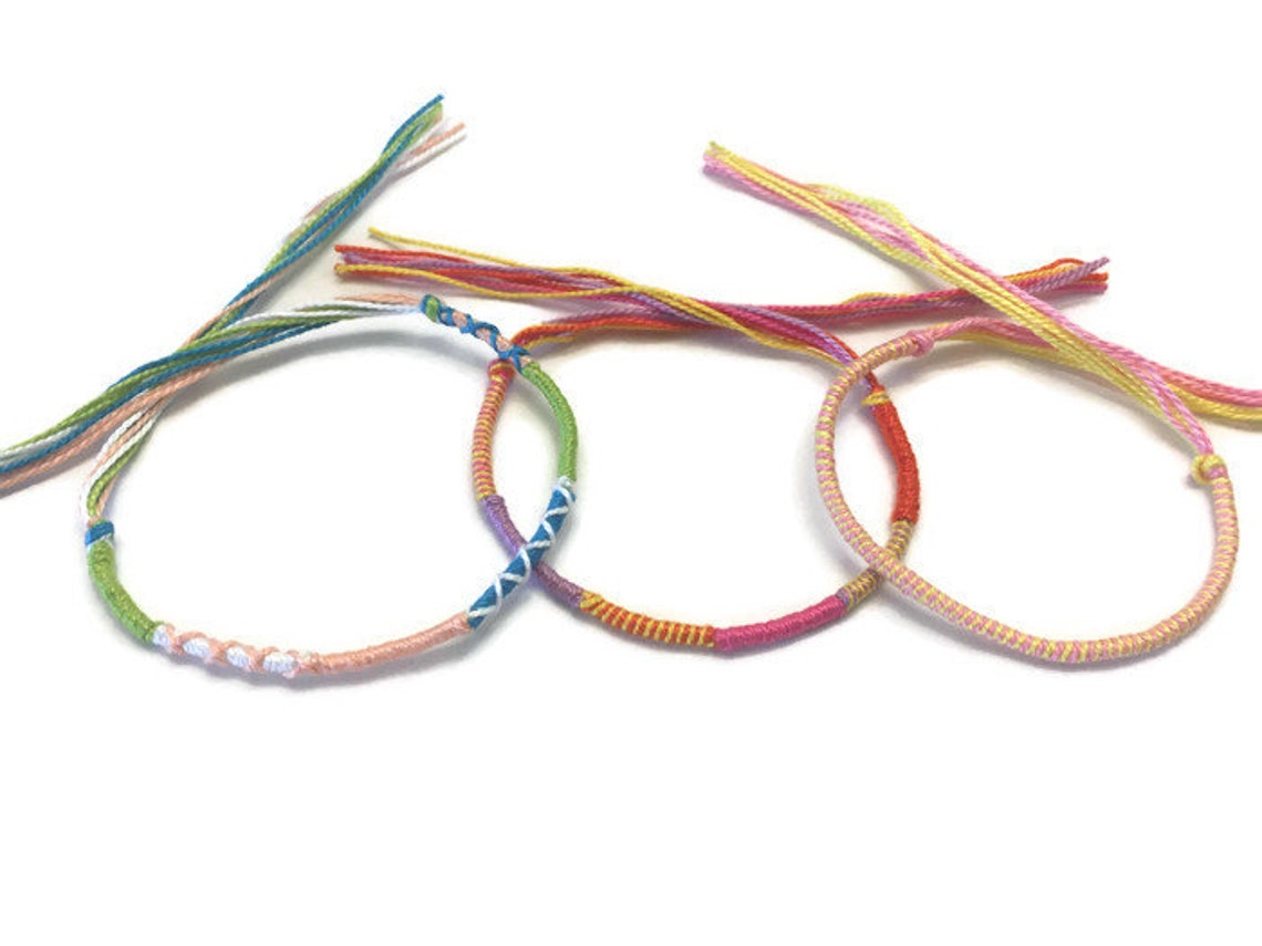 5 String Bracelets Friendship Bracelets Wrap Bracelets Etsy