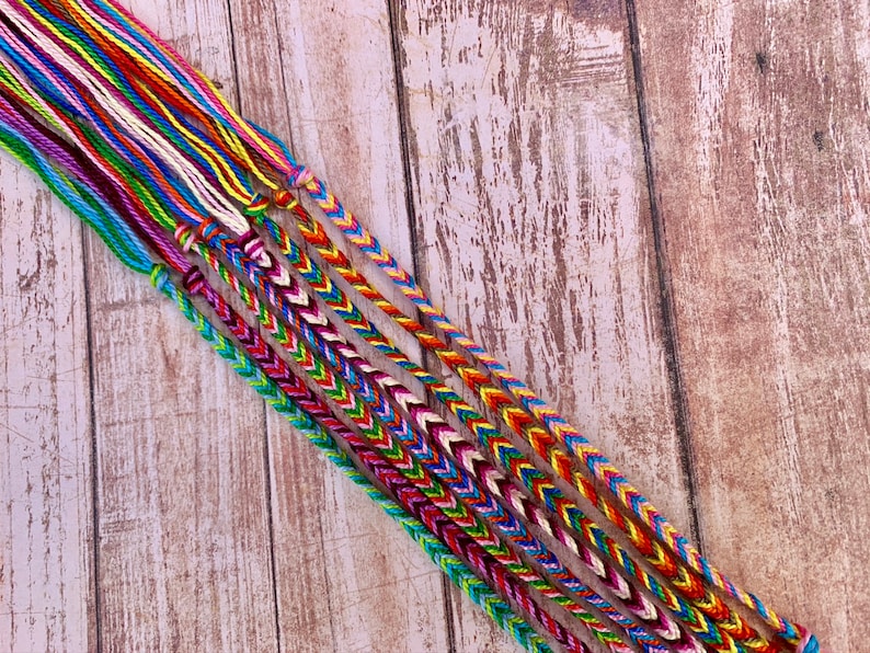 5 String Bracelets Friendship Bracelets Fishtail Bracelets Etsy