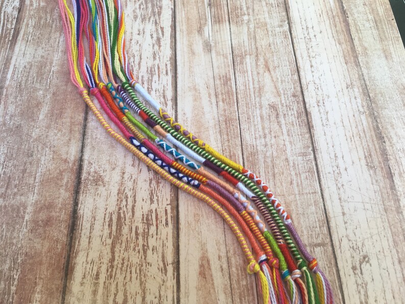 5 String Bracelets Friendship Bracelets Wrap Bracelets Etsy
