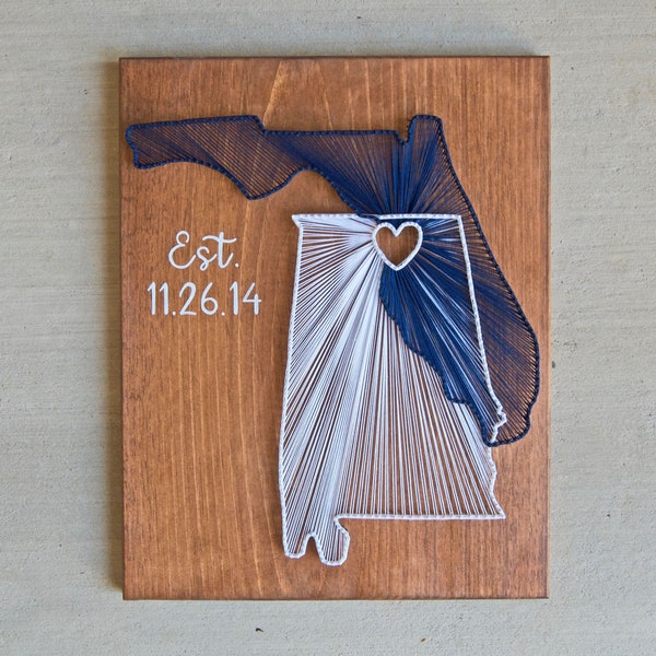 Two State String Art - Etsy
