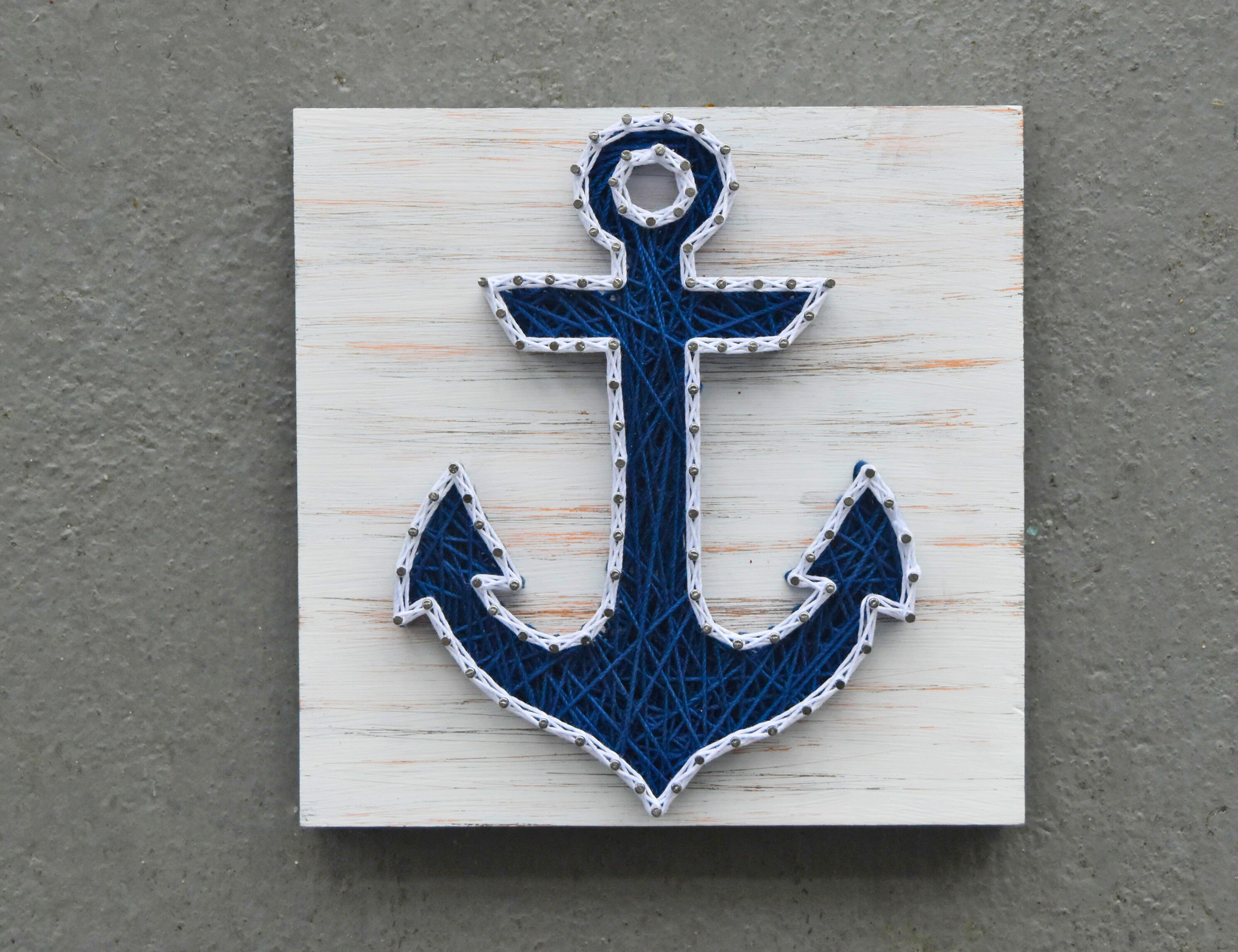 Anchor String Art Beach House Decor Beach Decor Nautical Etsy