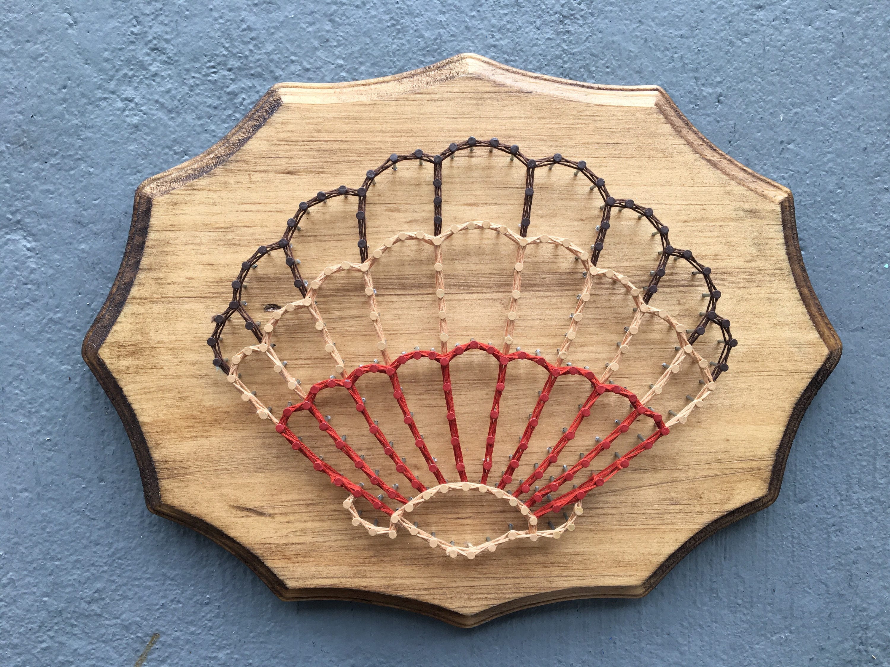 CLEARANCE String Art Scallop Shell String Art Seashell Art | Etsy