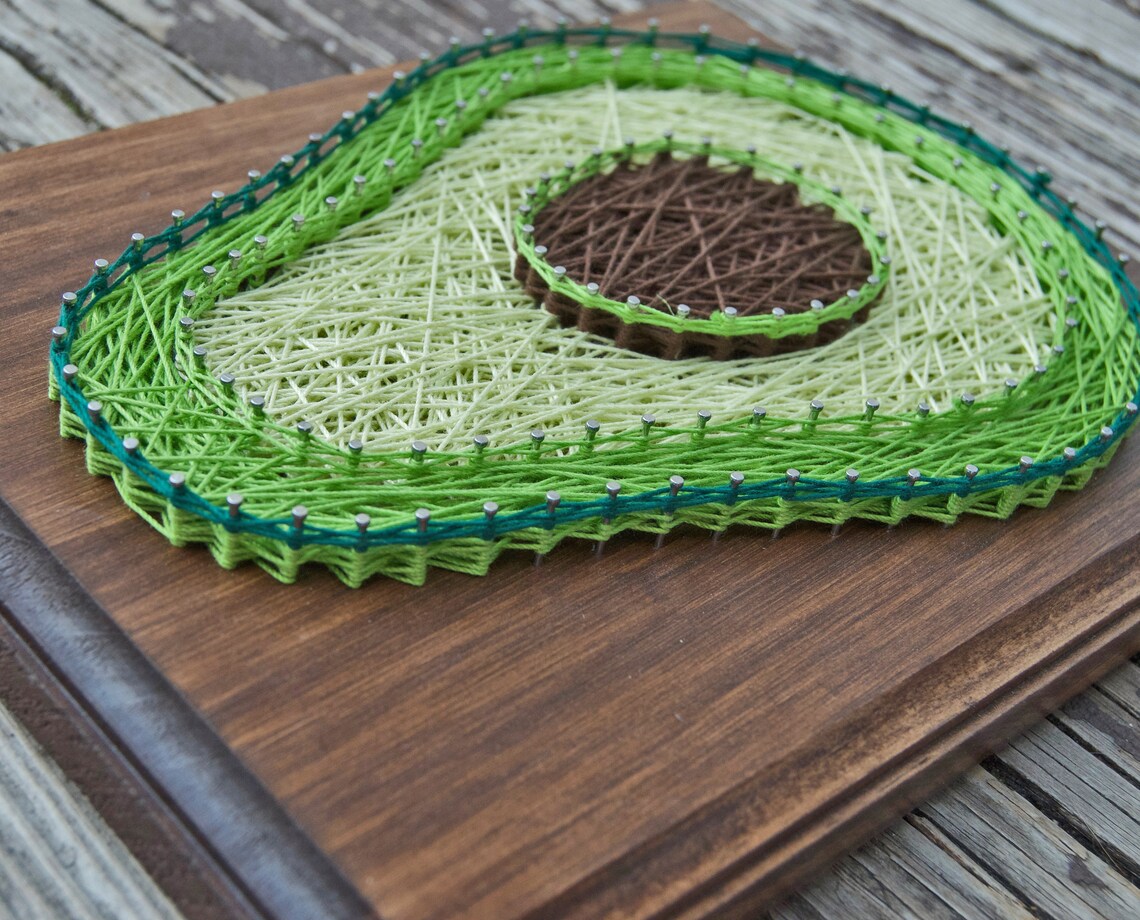 Avocado String Art Avocado Gift Kitchen Signs String Art Etsy