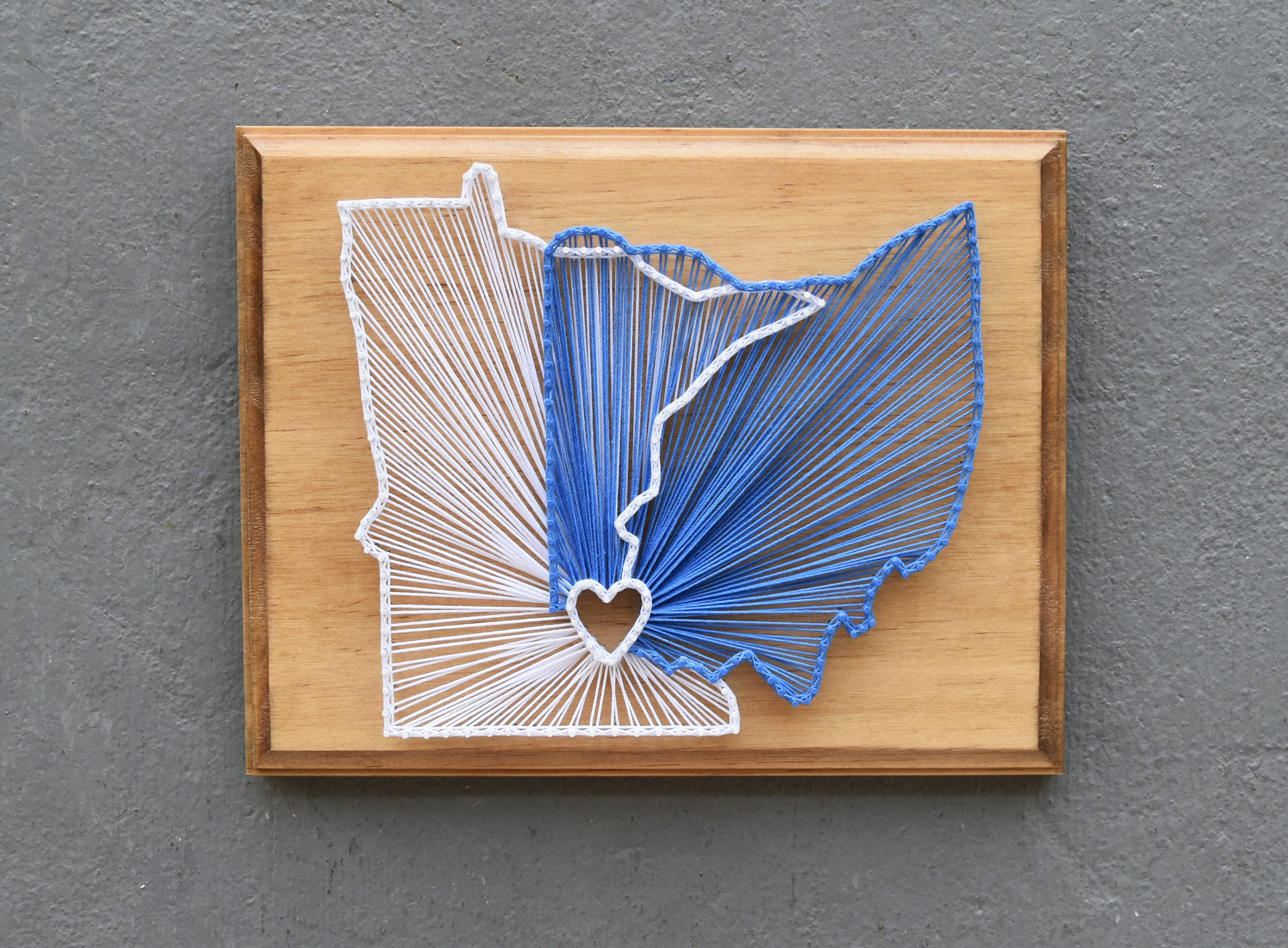 State String Art Two State String Art Home Decor College | Etsy