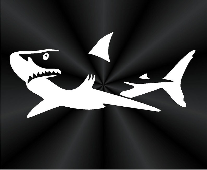 Shark Decals Great White Car Truck Wall Vinyl Window | Etsy