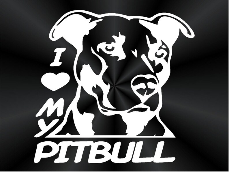 pitbull decals car truck window vinyl decal sticker etsy