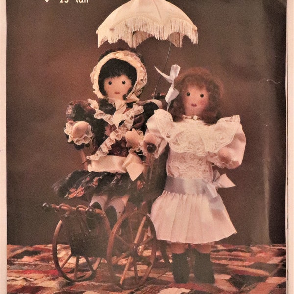 Gooseberry Hill No. 140 Victoria doll clothes pattern. Doll and doll clothes pattern.   23" fabric doll, dress, chemise, drawers, bonnet. UC