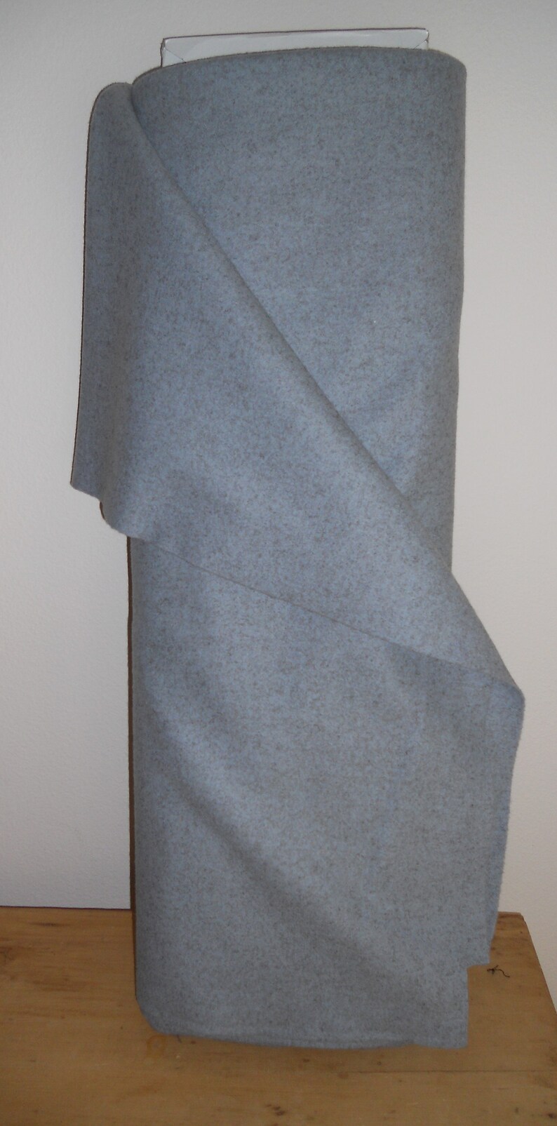 C00786 58 wide Pendleton Woolen Mills wool fabric Pale Blue Heather color 5.5 yards sold as unit. Pendleton wool fabric 100/% wool