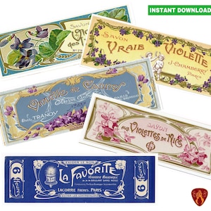 5 floral labels vintage wedding table centre pieces pot label paris style kitchen decor cutlery pots printable floral wraps french label