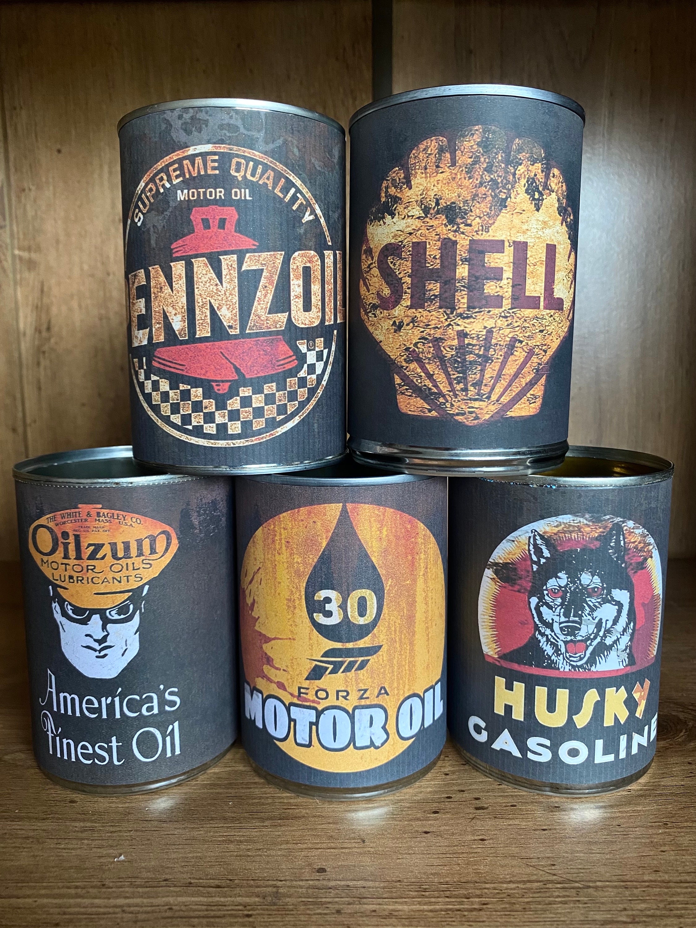 Man Cave Gifts Motor Oil Cans Replica Vintage Motor Oil Rustic