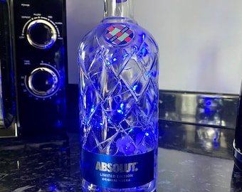 Absolut Vodka Bottle Light: Upcycled Bar Decor