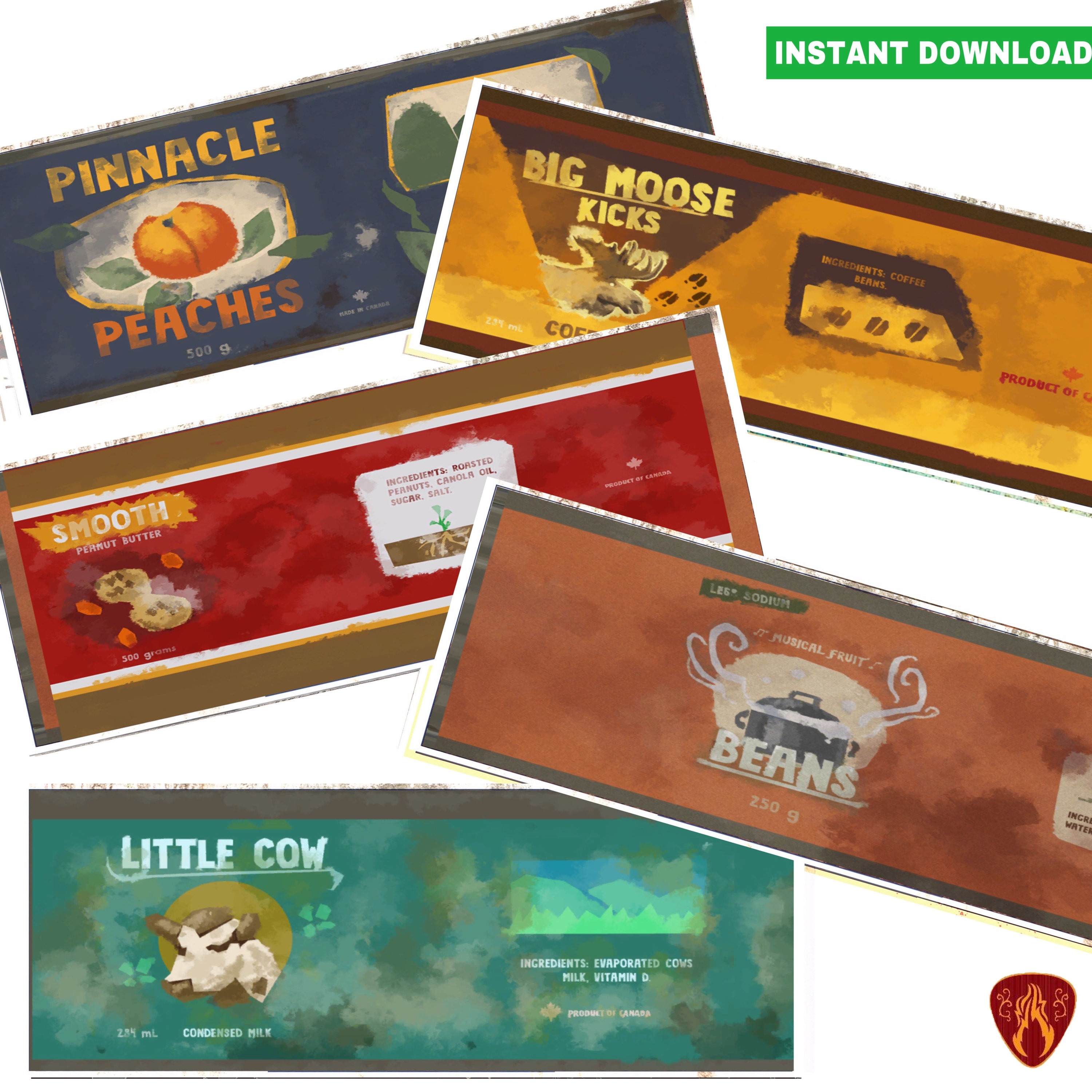 The Long Dark Food Can Labels Tin Can Decor Long Dark Game Set - Etsy The Long Dark Food Can Labels Tin Can Decor Long Dark Game Set - Etsy