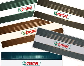 Castrol motor oil can labels digital download 5 labels instant download man cave decor Castrol oils