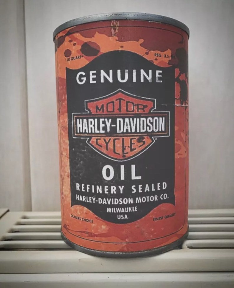 Vintage motor oil cans Rustic Petrol Motorcycle oil Can Etsy