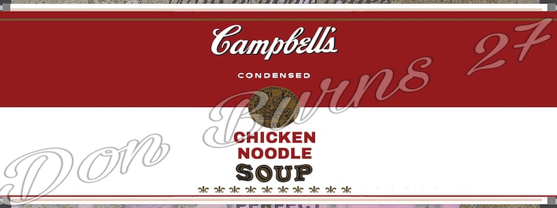 Campbells Soup Tin Can Labels Set of 5 Printable Digital Red | Etsy
