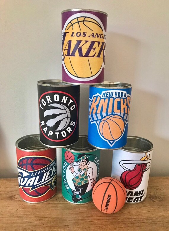 Basketball Decor Tin Cans Storage Pots Bedroom Wall Ideas Etsy