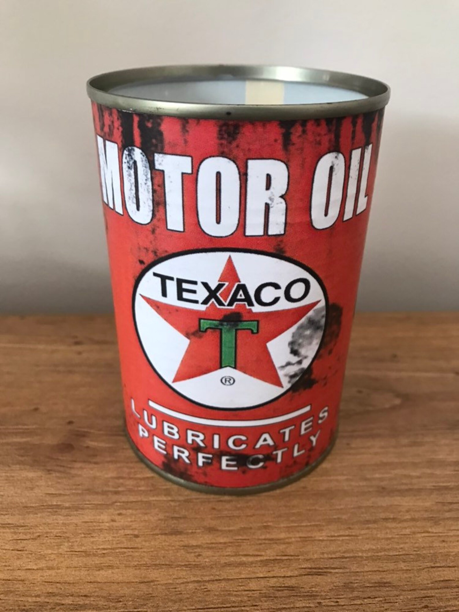 Vintage motor oil cans Rustic Petrol Tin Can Replica Rusty Etsy