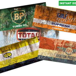Rustic Motor oil labels printable instant download tin can label prints for garage man cave decor oil cans new oil cans oil print jpeg print