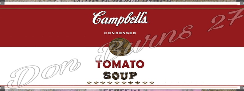 Campbells Soup Tin Can Labels Set of 5 Printable Digital Red | Etsy