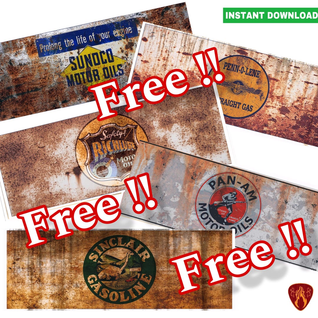 5 Printable Motor Oil Labels Get 5 Free! Rusty Oil Label, Car Oil ...