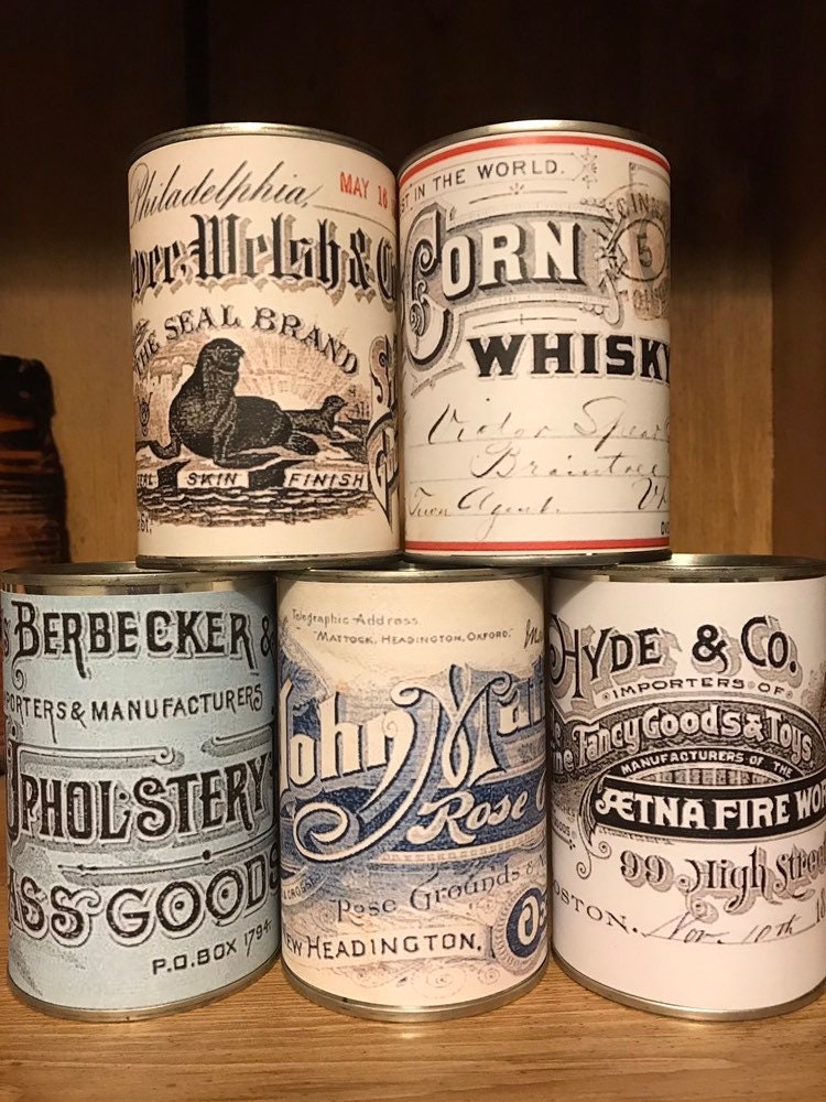 Vintage food tins antique style from 1800's replica tin Etsy