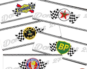 Etichette per auto da corsa per bambini barattolo di latta per olio motore download immediato stampabile etichetta per etichette stampe decalcomanie banner da corsa bottiglia festa a tema olio da corsa per bambini