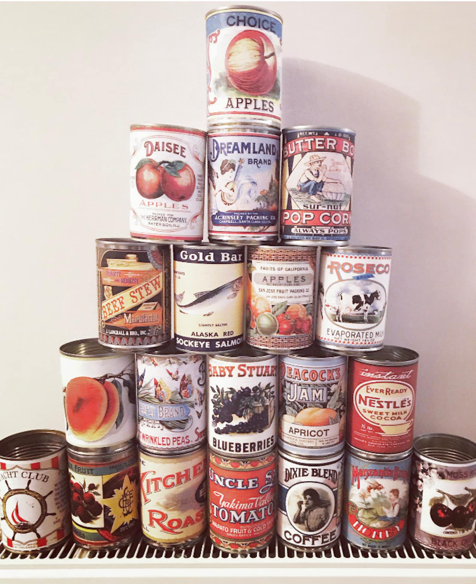 Vintage Tomato Tin Can Labels Vegetable Prints Kitchen Decor Etsy