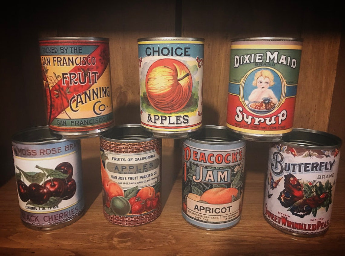 Vintage Fruit Labels Tin Can Food Fruit & Vegetable Prints Etsy