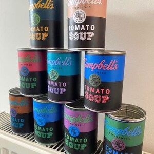 Campbells Soup Can Dark Labels Set of 5 Printable Digital Soup Tin ...