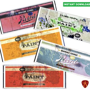 paint tin can labels painting pen pots paint pots kitchen cutlery pot vintage paints marine boat paint printable paint labels