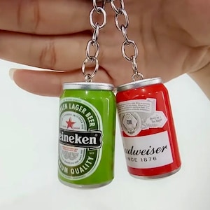 mini beer can keyring, beer gift, international beer day, gifts for him, alcohol key ring, beer lover gift, beer can keychain, drinker gift