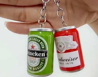 mini beer can keyring, beer gift, international beer day, gifts for him, alcohol key ring, beer lover gift, beer can keychain, drinker gift