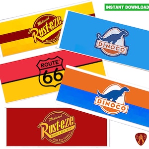 Rusteze Cars racing labels motor oil tin can party themed prints set of 5 printable digital label instant download jpeg Rust-eze bottle
