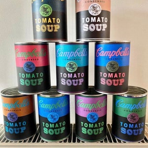Campbells Soup Tin Can Labels Set of 5 Printable Digital Soup Tin ...