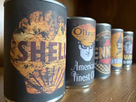 Man Cave Gifts Motor Oil Cans Replica Vintage Motor Oil Rustic