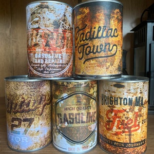 Rusty garage oil can labels, rustic motor oil, Vintage motor oil tin can label, prints for garage man cave decor, fathers day shed gifts