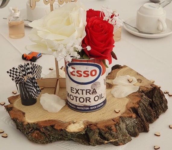 Vintage Wedding Table Decorations Replica Motor Oil Cans Etsy