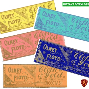Vintage vegetable labels for tin cans fruit and vegetable label Olney & Floyd kitchen decor cutlery pot labels printable floral canned food