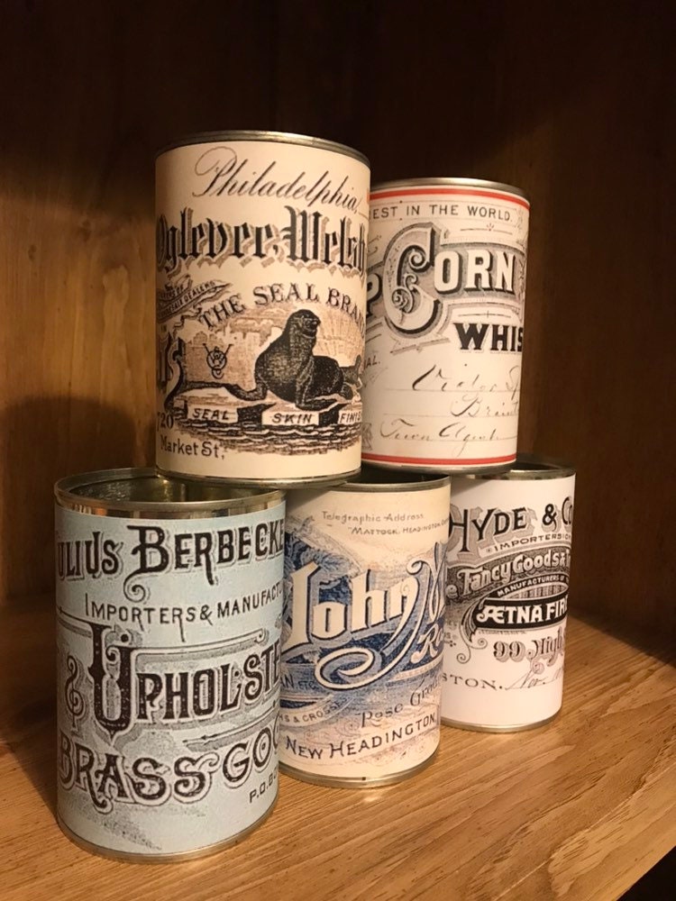Vintage food tins antique style from 1800's replica tin Etsy