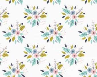 Camelot Design Studio - Meadow - Bouquet White 21441041 (Half metre)