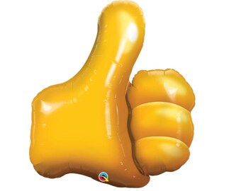 Thumbs Up Graduation Balloon, Grad Party Decorations, 35 inch, Helium Balloon, Mylar Foil, Congrats 2017 Graduates, Congratulations