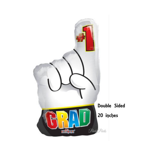 number 1 grad balloon, graduation party decorations, unisex decor, multicolor, class of 2018, 2018 graduates, graduating, gift ideas, fun Il_570xn