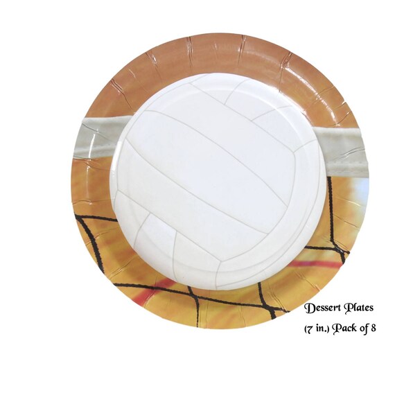 Volleyball Party Dessert Plates Graduation Decorations Etsy