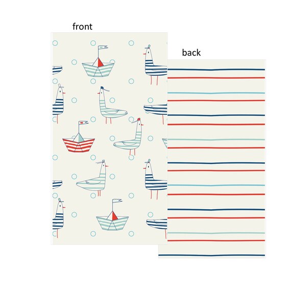 nautical paper guest towels, designer napkins, 16CT, sailboats, stripes, whimsical, baby shower, babys first birthday, childrens party Il_570xn