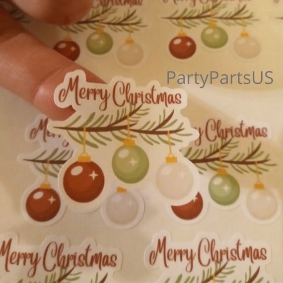 Christmas card seals labels